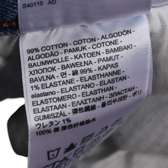 Levi’s White Oak Cone Denim Wedgie Jeans Dark Blue Raw Hem Size 29 - Picture 8 of 12